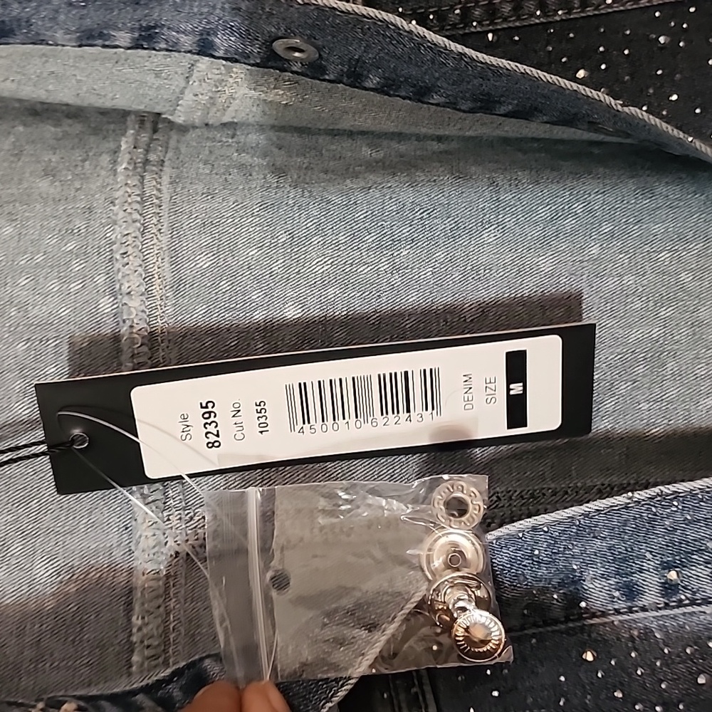 For Her Rhinestone Denim Jacket - Picture 8 of 9